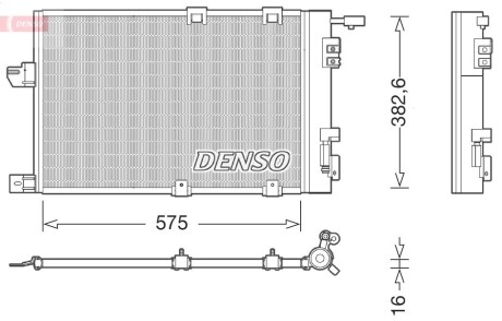 Конденсер кондиціонера DENSO DCN20038 (фото 1)