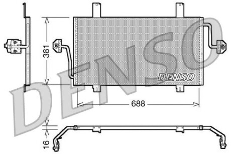 Радіатор кондиціонера DENSO DCN23016