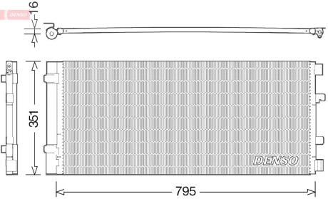 Конденсатор, кондиционер DENSO DCN23037 (фото 1)