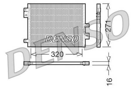 Конденсатор, кондиционер DENSO DCN28002 (фото 1)