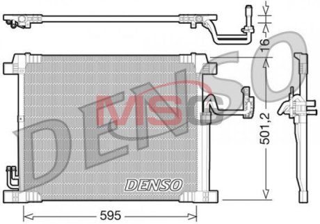 Конденсатор, кондиционер DENSO DCN46012 (фото 1)