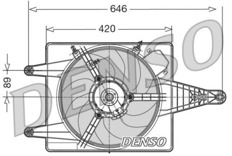 Вентилятор, охлаждение двигателя DENSO DER01010 (фото 1)