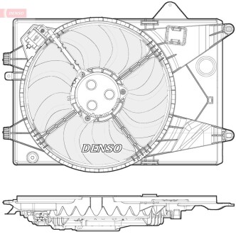 Вентилятор, охлаждение двигателя DENSO DER15001