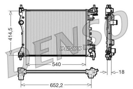 Радиатор, охлаждения дивгателя DENSO DRM01005