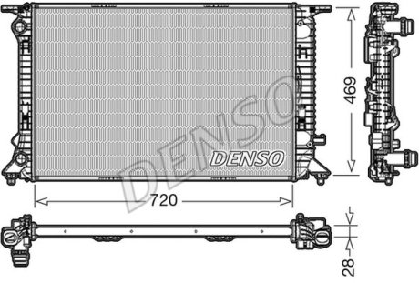 Радиатор, охлаждения дивгателя DENSO DRM02022 (фото 1)