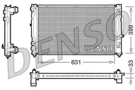 Радиатор, охлаждения дивгателя DENSO DRM02030 (фото 1)