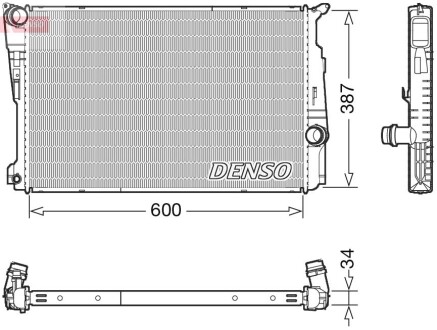 Радиатор, охлаждения дивгателя DENSO DRM05006