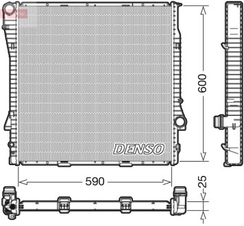 Радиатор, охлаждения дивгателя DENSO DRM05113