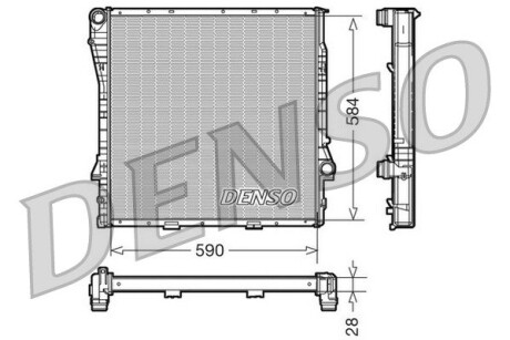 Радиатор, охлаждения дивгателя DENSO DRM05116