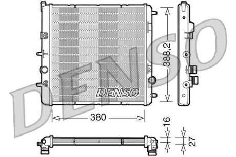 Радиатор, охлаждения дивгателя DENSO DRM07003