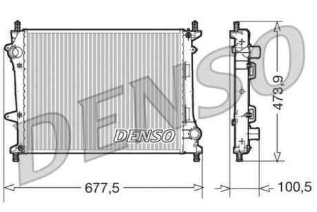 Радиатор, охлаждения дивгателя DENSO DRM09037