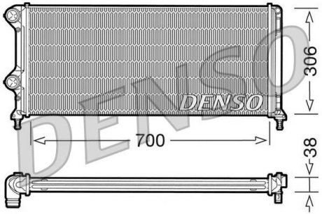Радиатор, охлаждения дивгателя DENSO DRM09060 (фото 1)