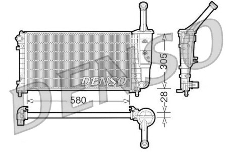 Радиатор, охлаждения дивгателя DENSO DRM09106