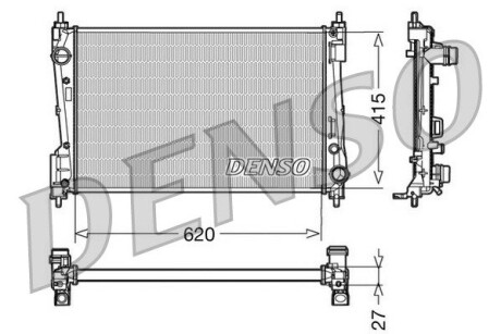 Радиатор, охлаждения дивгателя DENSO DRM0 9110 (фото 1)