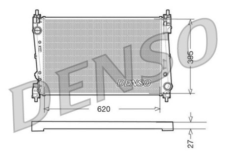 Радиатор, охлаждения дивгателя DENSO DRM09112