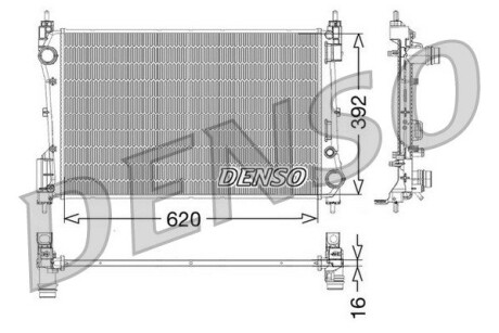 Радиатор, охлаждения дивгателя DENSO DRM09114