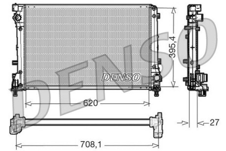 Радиатор, охлаждения дивгателя DENSO DRM09163