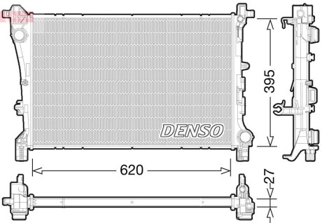 Радиатор, охлаждения дивгателя DENSO DRM09167