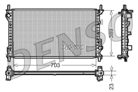 Радиатор, охлаждения дивгателя DENSO DRM10108