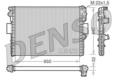 Радиатор, охлаждения дивгателя DENSO DRM12001 (фото 1)