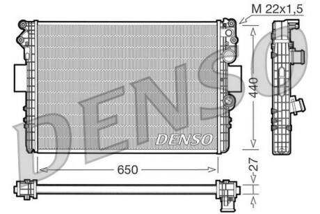 Радиатор, охлаждения дивгателя DENSO DRM12002 (фото 1)