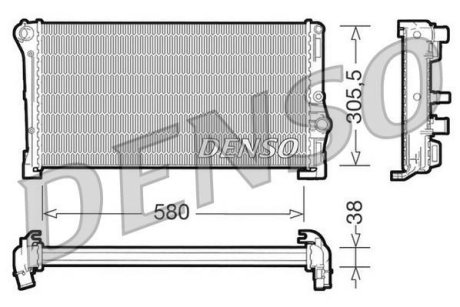 Радиатор, охлаждения дивгателя DENSO DRM1 3010 (фото 1)