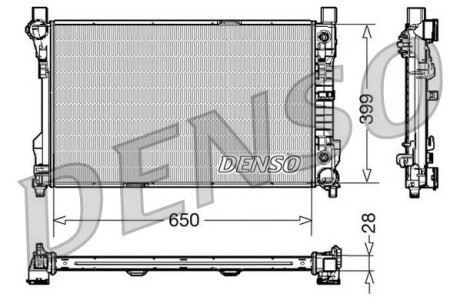 Радиатор, охлаждения дивгателя DENSO DRM17079