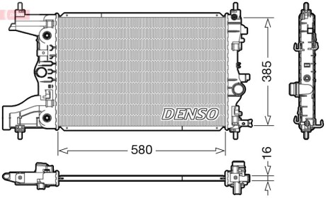 Радиатор, охлаждения дивгателя DENSO DRM20005