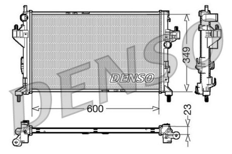 Радиатор, охлаждения дивгателя DENSO DRM20045