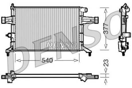 Радиатор, охлаждения дивгателя DENSO DRM20082