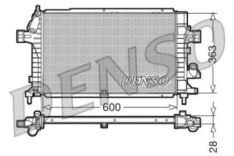 Радиатор, охлаждения дивгателя DENSO DRM20100