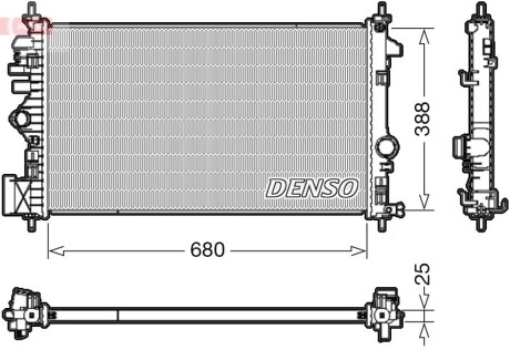 Радиатор, охлаждения дивгателя DENSO DRM20109