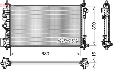 Радиатор, охлаждения дивгателя DENSO DRM20111