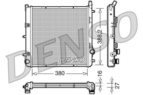 Радиатор, охлаждения дивгателя DENSO DRM21005