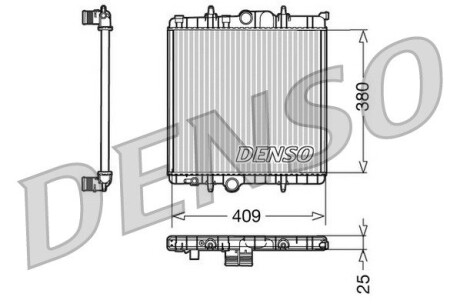 Радиатор, охлаждения дивгателя DENSO DRM21025