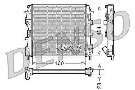 Радиатор, охлаждения дивгателя DENSO DRM23019 (фото 1)