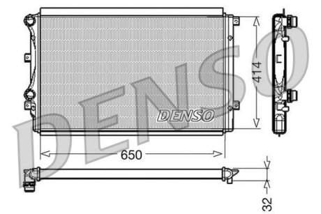 Радиатор, охлаждения дивгателя DENSO DRM32015