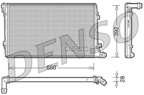 Радиатор, охлаждения дивгателя DENSO DRM32019 (фото 1)