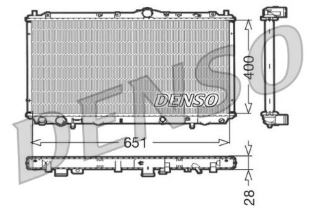 Радиатор, охлаждения дивгателя DENSO DRM33060 (фото 1)