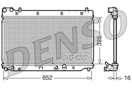 Радиатор, охлаждения дивгателя DENSO DRM40014