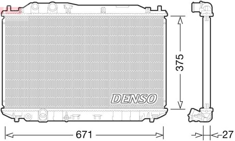 Радіатор HONDA Civic \'\'1,8 "05-12 DENSO DRM40029