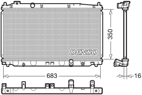 Радиатор, охлаждения дивгателя DENSO DRM40035