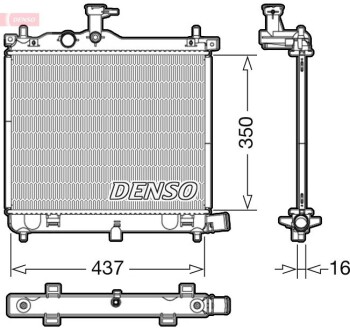 Радиатор, охлаждения дивгателя DENSO DRM41009