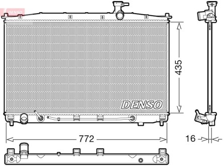 Радіатор HYUNDAI SantaFe \'\'06-12 DENSO DRM41024