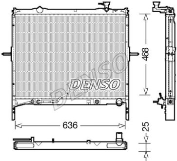 Радиатор, охлаждения дивгателя DENSO DRM43002