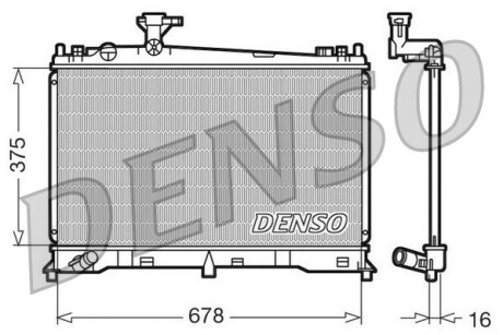 Радиатор, охлаждения дивгателя DENSO DRM44010