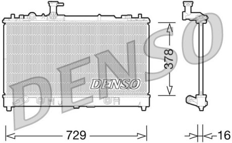 Радиатор, охлаждения дивгателя DENSO DRM44026