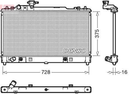 Радиатор, охлаждения дивгателя DENSO DRM44029