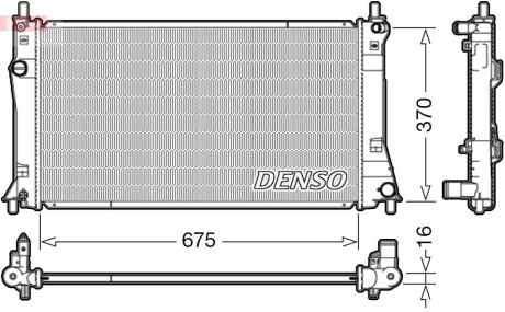 Радиатор, охлаждения дивгателя DENSO DRM44035 (фото 1)