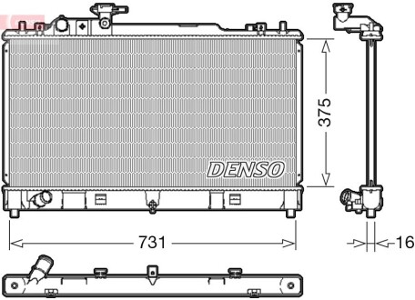 Радиатор, охлаждения дивгателя DENSO DRM44036